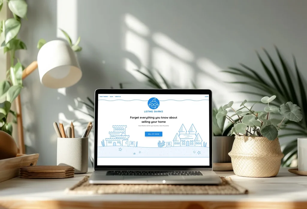 Listing Sharks website mockup